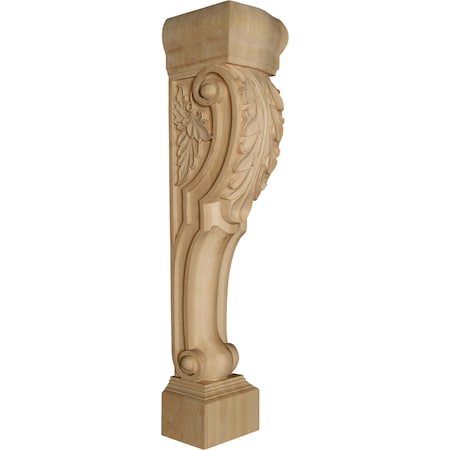 Osborne Wood Products 36 x 7 x 7 1/2 Roman Island Height Corbel with Acanthus Leaves in Soft 1406M